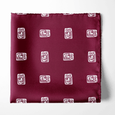 MAROON DIAMOND SILK POCKET SQUARE